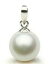 ̵ۥͥå쥹饦ɥڥkۥ磻ȥaaa round 12 mm white south pearl pendant 14k white gold