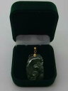 【送料無料】ネックレス ゴールドペンダント9ct gold handcrafted natural jade pendant double sided carv...
