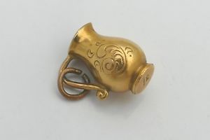 ̵ۥͥå쥹ӥơɥӡrare vintage hm 9ct gold 3d engraved beer jug charm 230 g