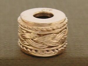 【送料無料】ネックレス ソリッドローズピンクゴールドブレードビーズbd107 large amp; heavy genuine 9k 9ct solid rose pink gold braid patterned bead