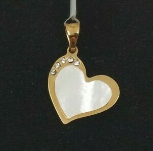 【送料無料】ネックレス ペンダントゴールドpendant gold 18k heart with mother of pearl