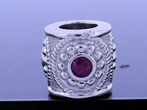 【送料無料】ネックレス　ソリッドホワイトゴールドルビービーズビクトリアbd030 genuine 9k 9ct solid white gold natural ruby bead charm victorian design
