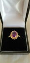 【送料無料】ネックレス ヴィンテージイエローゴールドドレスリングアメジストバーミンガムvintage 9ct yellow gold dress ringset with a amethyst gemstone birmingham 1992(4)