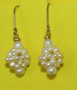 【送料無料】ネックレス イエローゴールドパールドロップイヤリングstunning secondhad 9ct yellow gold pearl drop earrings