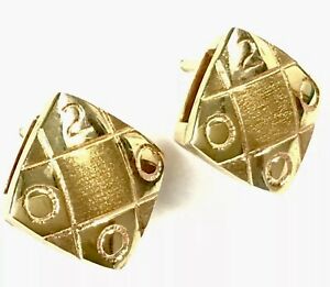 【送料無料】ネックレス　9ctポストイアリングhmバーミンガム2000 gift boxed9ct gold large stud post earrings millennium hm birmingham 2000 gift boxed
