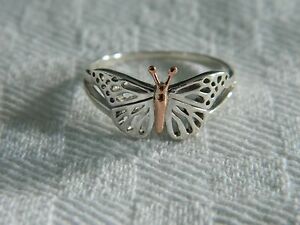 【送料無料】ネックレス　シルバーウェールズゴールドバタフライリングサイズclogau silver amp; 9ct welsh gold butterfly ring size s rrp 13900