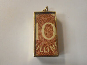 【送料無料】ネックレス　9ct gold 10ten shillingcharmpendant in emergencybreak glass9ct gold 10 ten shilling note charm pendant in emergency br