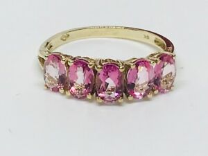 【送料無料】ネックレス　ゴールドピンクトパーズリングpink topaz ring in 9ct gold