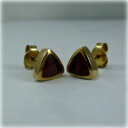 【送料無料】ネックレス ゴールドカネスタッドイヤリング9ct gold carnelian stud earrings