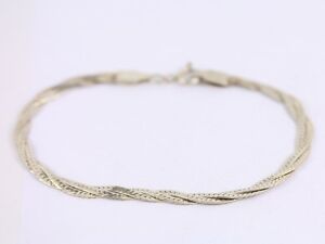 ̵ۥͥå쥹إܥ󥹥󥰥ơ925 39gas39herringbone bracelet sterling silver ladies stunning vintage 925 39g as39