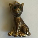 【送料無料】ネックレス ヴィンテージイエローゴールドグリーンベゼルグリーンvintage 9ct yellow gold cat green bezel gre...