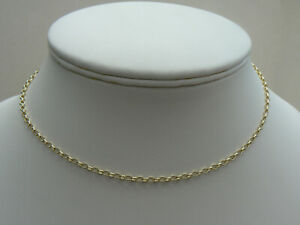 【送料無料】ネックレス　3g9ctイェローゴールド23mmリンク16belcher roloチェーンネックレス