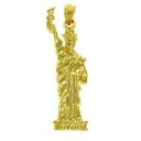 【送料無料】ネックレス ペンダントアメリカイエローゴールド14k yellow gold statue of liberty pendant charm, made in usa