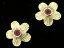 ̵ۥͥå쥹ȥåɥɥӡ󥰥եåe018 retro genuine 9ct solid gold natural ruby blossom earrings flower studs