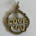 【送料無料】ネックレス　ヴィンテージ9ct22cm 1964ゲオルグジェンセンvintage solid 9ct gold i love you charm 22cm 1964 possibly georg jensen