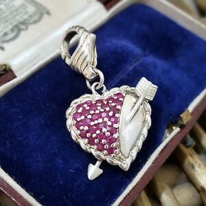 【送料無料】ネックレス　judith ripka sterlingcharmruby gemstonesheart charmjudith ripka sterling silver charm, ruby gemstones, heart charm