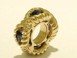 【送料無料】ネックレス　ソリッドイエローゴールドサファイアロープビーズs bd017 genuine 9ct solid yellow gold natural sapphire rope bead real gems