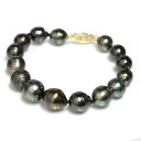 【送料無料】ネックレス タヒチサウスシーパールブレスレットkゴールドtahitian south sea pearl bracelet 14k gold 7 14(4)