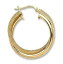 【送料無料】ネックレス　イエローゴールドテクスチャードツイストフープイヤリング9ct hallmarked yellow gold textured amp; polished 26mm round twist hoop earrings