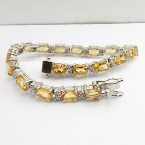 ネックレス　エクスプレスシルバーシトリンブレスレットfree express shipping 3 days delivery 925 silver genuine citrine bracelet