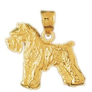 ネックレス　アメリカ14kイェローゴールドterrier dogペンダント14k yellow gold terrier dog pendant charm, made in usa