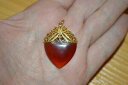 【送料無料】ネックレス ヴィンテージカネペンダントvintage 14 ct gold filigree and carnelian pendant