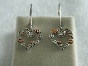 【送料無料】ネックレス　スターリングシルバーウェールズイヤリングドロップclogau sterling silver amp; 9ct welsh gold floral heart drop earrings rrp 13900