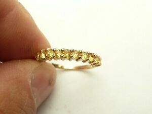 【送料無料】ネックレス レディースソリッドゴールドイエローサファイアハーフフープリングサイズfab ladies solid 9ct gold yellow sapphire half hoop eternity ring size p 1797mm