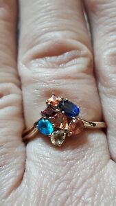 【送料無料】ネックレス　oハーレクインサイズnmulti9kゴールド128ctsize n to o harlequin natural multicoloured gemstone 9k gold ring 128ct