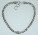 【送料無料】ネックレス セールビザンチンソリッドスターリングシルバー# braided byzantine 4 row solid 925 sterling s...