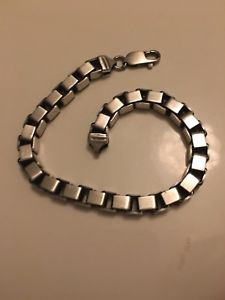 【送料無料】ネックレス　リンク23cms51gibbブラシheavy silver box link bracelet 23cms, 51 g, brush..
