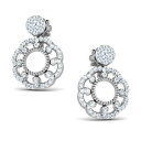 【送料無料】ネックレス　レディースホワイトゴールドイヤリングhallmarked ladies 9ct white gold amp; cz gemstone jewelry convertible earrings uk