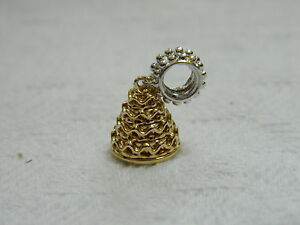 【送料無料】ネックレス　スターリングシルバーウェールズゴールドウェディングケーキビーズclogau ste..