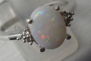 【送料無料】ネックレス　スターリング117ctsジルコン2クーバーペディオパール2 genuine coober pedy opal ring with white zircon in sterling silver 117cts