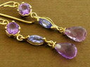 【送料無料】ネックレス ソリッドイエローゴールドアメジストタンザナイトドロップイヤリングe060 lovely 9ct solid yellow gold natural amethyst amp; tanzanite drop earrings(4)