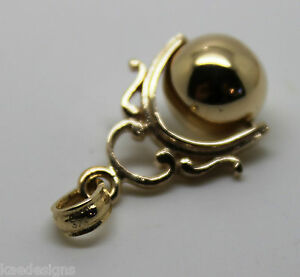 【送料無料】ネックレス ソリッドイエローゴールドユーロボールスピナーペンダントgenuine 9ct 9k solid yellow gold euro 10mm round ball spinner pendant