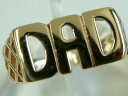 【送料無料】ネックレス イエローゴールドリングgents 9ct yellow gold dad ring(4)