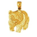 【送料無料】ネックレス イエローゴールドパンダペンダントアメリカ14k yellow gold panda bear pendant charm, made in usa