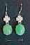 ̵ۥͥå쥹꡼󥿥ץСgenuine beautiful 1085ct green jadeite jade type a 925 silver dangled earring