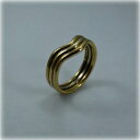 【送料無料】ネックレス 9ct39ct gold three row curved dress ring(4)