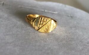 【送料無料】ネックレス　ソリッドゴールドリング22ct solid gold boys ring hallmarked