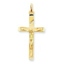 【送料無料】ネックレス イエローゴールドソリッドサテンペンダント14k yellow gold solid satin polished casted holl...