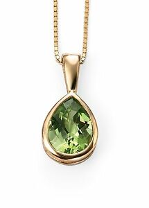 【送料無料】ネックレス　ネックレスニューボックス9ctyelloペリドットペンダント