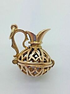 【送料無料】ネックレス　イエローソリッドゴールド9ct yellow solid gold jug charm