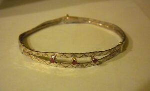 【送料無料】ネックレス　ブレスレットスターリングシルバールビーbracelet sterling silver semirigid and rubies