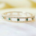 【送料無料】ネックレス ソリッドゴールドリングエメラルドリングリングファインリング14k solid gold ring~emerald ring~wedding ring~dainty ring~fine ring~gift~sjr1408(4)
