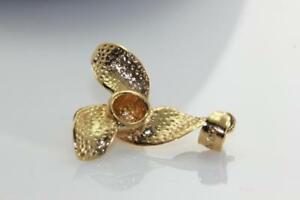 【送料無料】ネックレス　ヴィンテージkゴールドプロペラボートペンダントソリッドvintage 14k gold 3d..