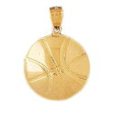 【送料無料】ネックレス イエローゴールドバスケットボールペンダントアメリカ14k yellow gold basketball pendant charm, made in usa(4)