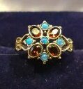 【送料無料】ネックレス ガーネットオパールリングビンテージgarnet and opal ring vintage