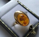 【送料無料】ネックレス vtg hm9ct 9ctイェローゴールドナシi 12vtg hm hallmarked 9ct 9ct yellow gold pear pointed bezel amber ring, size i 12(4)
